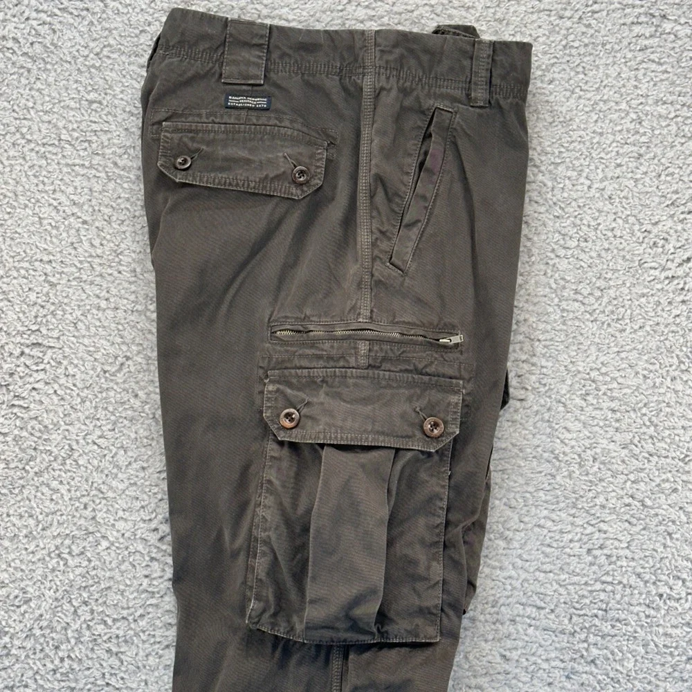 Banana Republic Heritage‎ Cargo Pants 30x30 Olive Brown Y2K Military Utility